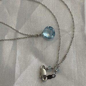 Blue topaz sterling silver necklace